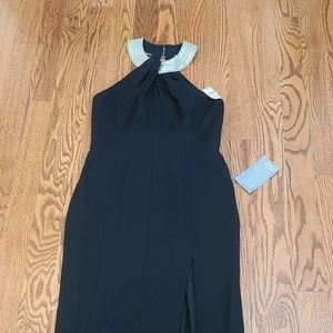 A.J. Bari Sleeveless Black Gown size 14